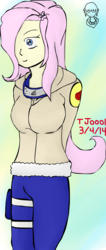 Size: 683x1607 | Tagged: safe, artist:tj0001, fluttershy, human, g4, cosplay, female, humanized, hyuuga hinata, naruto, solo