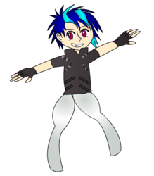 Size: 351x400 | Tagged: artist needed, safe, oc, oc only, oc:dee, satyr, 4chan, parent:vinyl scratch, simple background, solo, transparent background, vector