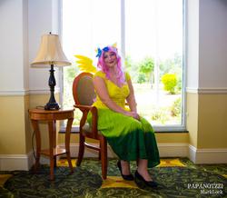 Size: 2048x1784 | Tagged: safe, fluttershy, human, g4, clothes, cosplay, dress, irl, irl human, photo, solo