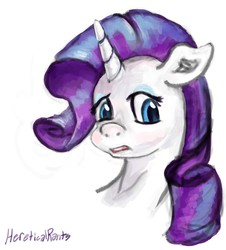 Size: 776x860 | Tagged: safe, artist:hereticalrants, rarity, g4, female, portrait, solo