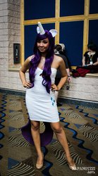Size: 755x1360 | Tagged: safe, rarity, human, g4, clothes, cosplay, dress, irl, irl human, photo