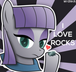 Size: 4259x4000 | Tagged: safe, artist:mrcbleck, maud pie, g4, maud pie (episode), season 4, female, heart, rock, solo