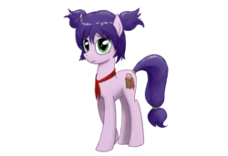 Size: 1081x739 | Tagged: safe, artist:mrscroup, pony, everlasting summer, lena (everlasting summer), pioneer, ponified, red scarf, solo, young pioneer