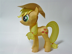 Size: 1080x810 | Tagged: safe, artist:robi, applejack, g4, female, papercraft, pixiv, solo