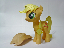 Size: 1080x810 | Tagged: safe, artist:robi, applejack, g4, female, hatless, missing accessory, papercraft, solo