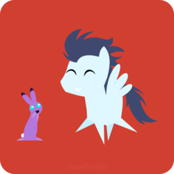 Size: 601x601 | Tagged: safe, artist:haretrinity, soarin', rabbit, g4, pointy ponies