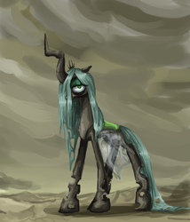 Size: 3000x3500 | Tagged: safe, artist:clrb, queen chrysalis, changeling, changeling queen, g4, crown, female, high res, jewelry, regalia, solo