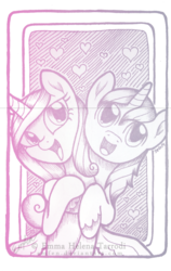 Size: 1024x1622 | Tagged: safe, artist:emfen, princess cadance, shining armor, g4, female, heart, hug, male, ship:shiningcadance, straight