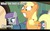 Size: 960x600 | Tagged: safe, edit, edited screencap, screencap, applejack, maud pie, earth pony, pony, g4, maud pie (episode), my little pony: friendship is magic, caption, female, fetish, hub logo, image macro, mare, meme, reaction image, shocked, that is my fetish