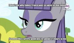 Size: 585x340 | Tagged: safe, maud pie, g4, maud pie (episode), my little pony: friendship is magic, 127 hours, exploitable meme, female, james franco, meme, rock pun, solo