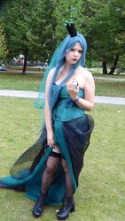 Size: 1728x3072 | Tagged: artist needed, safe, queen chrysalis, human, g4, convention, cosplay, irl, irl human, photo, solo, tracon, tracon tampere