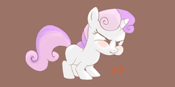 Size: 953x477 | Tagged: source needed, safe, artist:ab, sweetie belle, g4, angry, blushing, female, puffy cheeks, solo