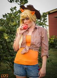 Size: 704x960 | Tagged: safe, artist:kitty-chancatorie, applejack, big macintosh, human, g4, cosplay, irl, irl human, photo, solo