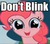 Size: 367x325 | Tagged: safe, pinkie pie, g4, pinkie apple pie, doctor who, don't blink, female, image macro, meme, solo