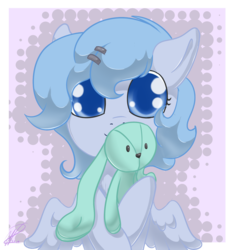 Size: 1000x1059 | Tagged: safe, artist:krucification, oc, oc only, oc:bubblepop, pegasus, pony, rabbit, ask, portrait, solo, tumblr