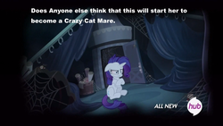 Size: 1366x768 | Tagged: safe, screencap, rarity, for whom the sweetie belle toils, g4, bad future, hub logo