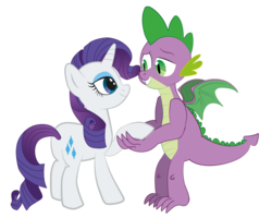 Size: 1280x1024 | Tagged: safe, artist:raggyrabbit94, rarity, spike, dragon, pony, unicorn, g4, adult, adult spike, female, male, mare, older, older spike, ship:sparity, shipping, simple background, straight, transparent background, winged spike, wings