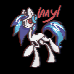 Size: 1416x1416 | Tagged: safe, artist:ehherinn, dj pon-3, vinyl scratch, g4, female, solo