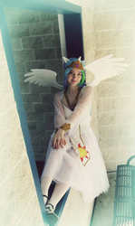 Size: 609x1024 | Tagged: safe, artist:vampire-sacrifice, princess celestia, human, g4, cosplay, irl, irl human, photo, solo