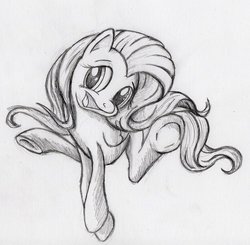 Size: 903x884 | Tagged: safe, artist:averagedraw, artist:otto720, fluttershy, g4, female, monochrome, solo