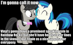 Size: 960x591 | Tagged: safe, dj pon-3, octavia melody, vinyl scratch, equestria girls, g4, my little pony equestria girls: rainbow rocks, boop, eyes closed, female, image macro, jossed, lesbian, meme, nose wrinkle, noseboop, nuzzling, oh so wrong, scrunchy face, ship:scratchtavia, shipping, smiling, wide eyes