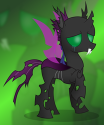 Size: 5000x6000 | Tagged: safe, artist:csillaghullo, oc, oc only, changeling, absurd resolution, crying, purple changeling, sad, solo