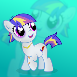 Size: 5000x5000 | Tagged: safe, artist:csillaghullo, oc, oc only, earth pony, pony, g4, absurd resolution, bandaids, female, filly, injured, necklace, solo