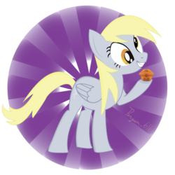 Size: 894x894 | Tagged: safe, artist:penguin-616, derpy hooves, pegasus, pony, g4, female, mare, muffin, solo