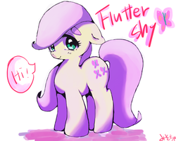 Size: 824x663 | Tagged: safe, artist:misocha, fluttershy, g4, female, filly, solo, wingless