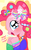 Size: 1050x1680 | Tagged: safe, artist:momo, pinkie pie, earth pony, pony, ask harajukupinkiepie, g4, blushing, bow, bust, clothes, cute, decora, diapinkes, female, hair bow, harajuku, onomatopoeia, open mouth, profile, solo