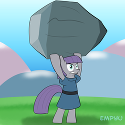 Size: 1000x1000 | Tagged: safe, artist:empyu, maud pie, tom, earth pony, pony, g4, maud pie (episode), my little pony: friendship is magic, bipedal, female, solo