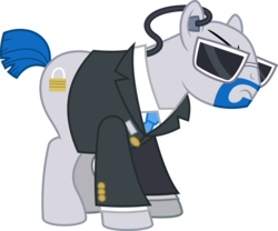 Size: 7196x6000 | Tagged: safe, artist:dasprid, lockdown, for whom the sweetie belle toils, g4, absurd resolution, male, security guard, simple background, solo, transparent background, vector