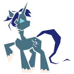 Size: 6000x6000 | Tagged: safe, artist:flamevulture17, oc, oc only, oc:nightly, pony, unicorn, absurd resolution, angular, solo