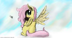 Size: 1916x1029 | Tagged: safe, artist:greyscaleart, fluttershy, pegasus, pony, g4, digital art, female, mare, pose, solo