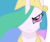 Size: 979x816 | Tagged: safe, artist:ladynoob, princess celestia, alicorn, pony, g4, angry, female, frown, glare, gritted teeth, hair over one eye, mare, simple background, solo, transparent background, vector