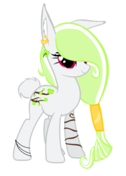 Size: 756x1057 | Tagged: safe, artist:natalierave, oc, oc only, earth pony, hybrid, original species, pony, rabbit, bunnypone, female, solo