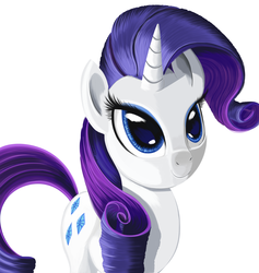 Size: 1800x1900 | Tagged: safe, artist:warfost, rarity, g4, female, simple background, solo, white background