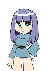 Size: 774x1032 | Tagged: safe, artist:shrusxaiken, maud pie, human, g4, clothes, female, humanized, light skin, panty and stocking with garterbelt, simple background, solo, style emulation, white background