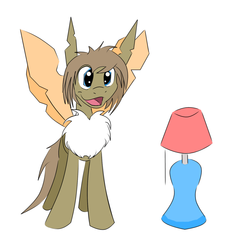 Size: 1412x1552 | Tagged: artist needed, safe, oc, oc only, mothpony, original species, lamp, solo