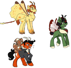 Size: 961x919 | Tagged: artist needed, safe, oc, oc only, mothpony, original species, clothes, glasses