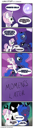 Size: 1150x4200 | Tagged: safe, artist:thebrokencog, princess luna, sweetie belle, for whom the sweetie belle toils, g4, comic, dream walker luna, ponies riding ponies, riding, scene parody, sweetie belle riding luna