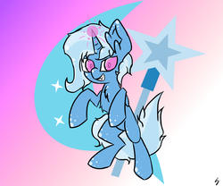 Size: 3000x2500 | Tagged: safe, artist:fiero123, trixie, pony, unicorn, g4, female, grin, high res, mare, solo