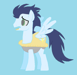 Size: 488x474 | Tagged: safe, artist:dinalfos5, artist:selenaede, soarin', food pony, original species, g4, male, nightmare fuel, pie, soarin is now a pie, solo, that pony sure does love pies, wat