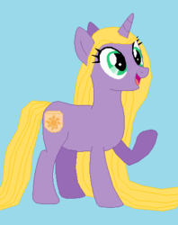 Size: 350x443 | Tagged: safe, artist:dinalfos5, pony, impossibly long hair, impossibly long tail, long hair, long mane, long tail, ponified, rapunzel, solo
