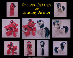 Size: 1040x830 | Tagged: safe, artist:isaunter, princess cadance, shining armor, g4, customized toy, toy