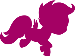 Size: 1024x772 | Tagged: safe, artist:isaunter, scootaloo, pegasus, pony, g4, female, filly, silhouette, simple background, solo, transparent background