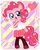 Size: 1340x1680 | Tagged: safe, artist:momo, pinkie pie, earth pony, pony, semi-anthro, ask harajukupinkiepie, g4, bipedal, blushing, candy, clothes, cute, diapinkes, female, food, heart, lollipop, looking at you, open mouth, pixiv, school uniform, schoolgirl, skirt, smiling, solo, sweets