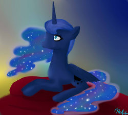 Size: 942x848 | Tagged: safe, artist:pinkiamena, princess luna, g4, female, solo