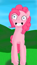 Size: 720x1280 | Tagged: safe, artist:pinkiamena, pinkie pie, g4, female, insanity, solo