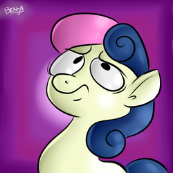 Size: 1000x1000 | Tagged: safe, artist:benja, bon bon, sweetie drops, ask ask-the-ponies, g4, female, solo